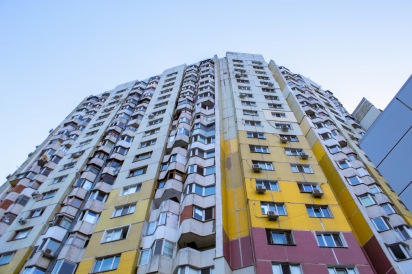 High old residential building in Chisinau, Moldova